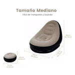 Sofa Gris Inflable  PosaPies+  Inflador
